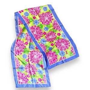 Lilly Pulitzer Silk Koman Race for the cure Breast Cancer Awareness Floral Scarf